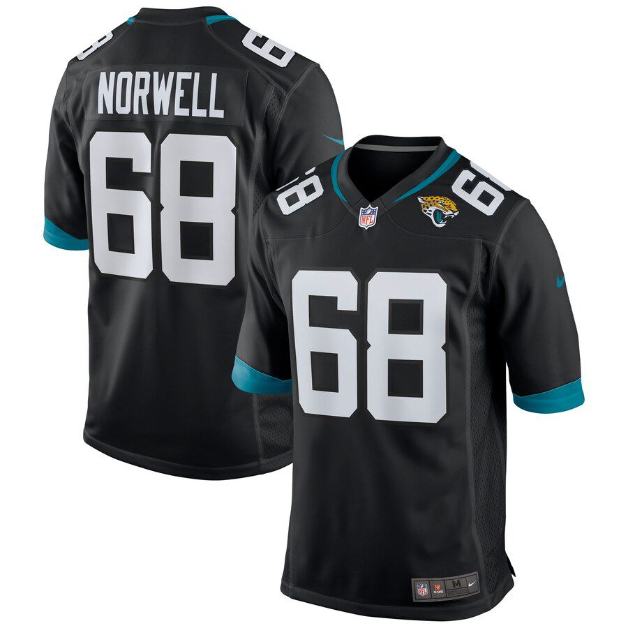 Men Jacksonville Jaguars #68 Andrew Norwell Nike Black Game NFL Jersey->jacksonville jaguars->NFL Jersey